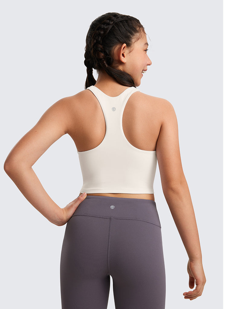 CRZ YOGA girl's Active Sports Butterluxe Racerback Tank Top Cambric Blue