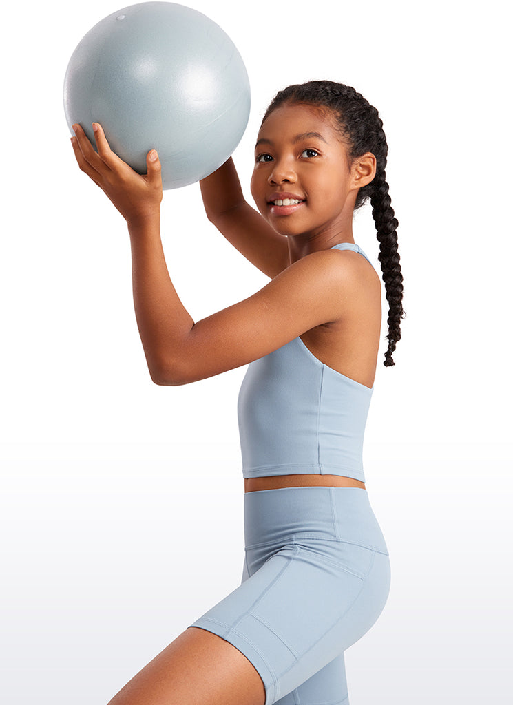 CRZ YOGA girl's Active Sports Butterluxe Racerback Tank Top Hibiscus Purple