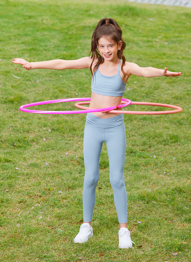 CRZ YOGA Girl's Active Sports Y-Back Bra Butterluxe Teens Tops Neon Orange