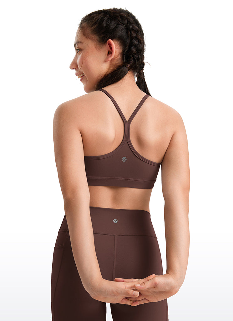 CRZ YOGA Girl's Active Sports Y-Back Bra Butterluxe Teens Tops Pink Peony