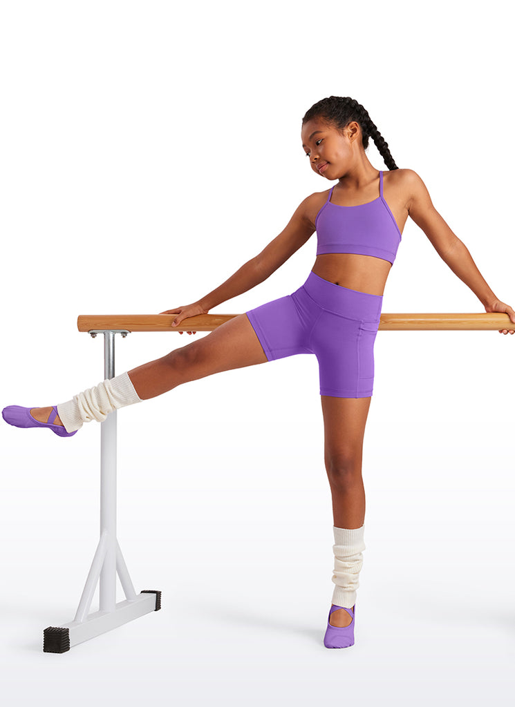 CRZ YOGA Girl's Active Sports Y-Back Bra Butterluxe Teens Tops True Navy