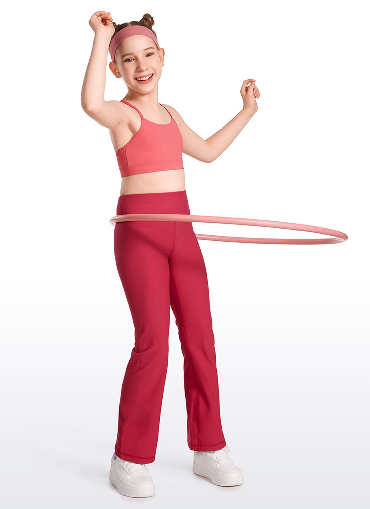 CRZ YOGA Girl's Active Sports Y-Back Bra Butterluxe Teens Tops Taupe