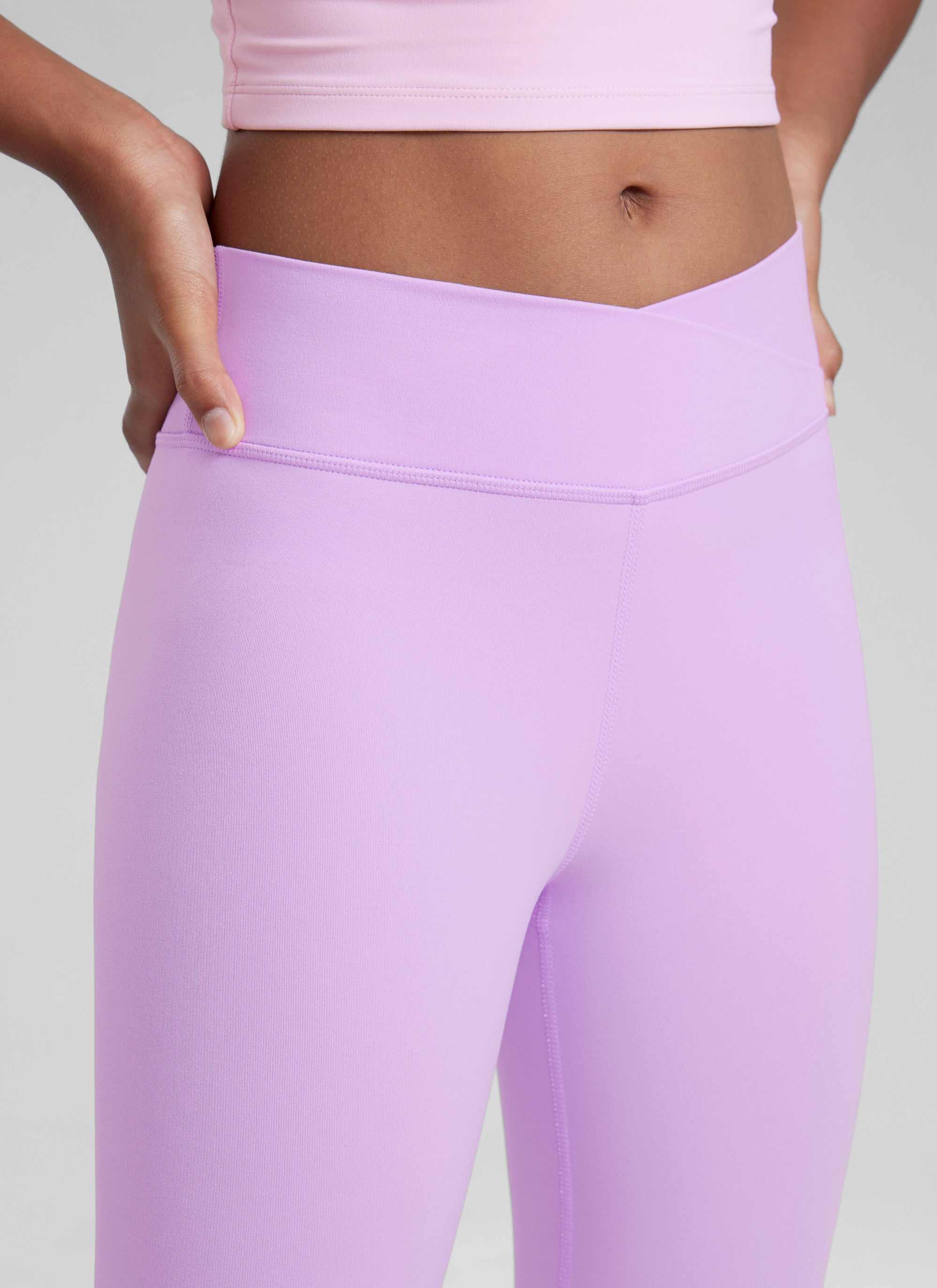 Butterluxe Girls Active Leggings - V Cross Waist