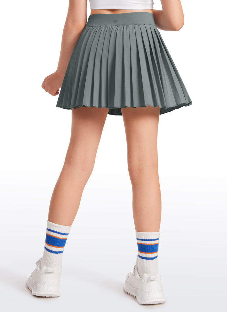 CRZ YOGA Girl's Tennis Sports Pleated Skirts Feathery-Fit Teens Skirts Stelindigo