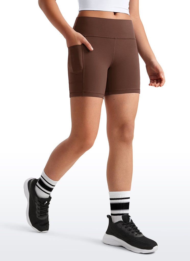 CRZ YOGA Girl's Active Sports Yoga Lounge Butterluxe Yoga Biker Shorts Deep Red