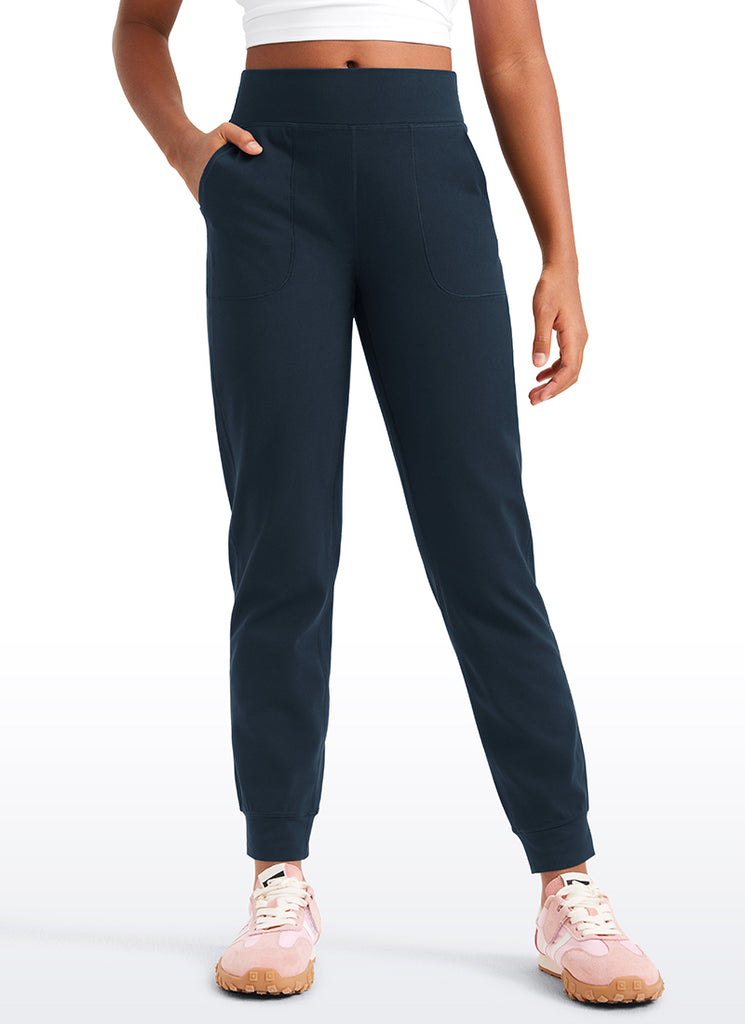 CRZ YOGA Butterlift Girls Joggers with Pockets Running Pants Black