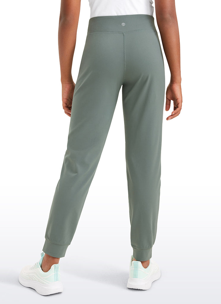 CRZ YOGA Butterlift Girls Joggers with Pockets Running Pants Twilight Blue