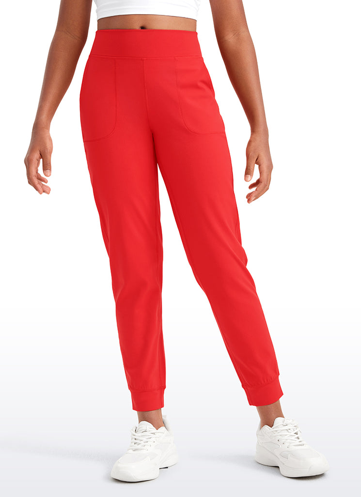 CRZ YOGA Butterlift Girls Joggers with Pockets Running Pants Grey Sage