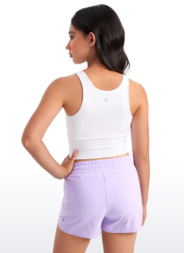 CRZ YOGA girl's Active Butterluxe Tight Fit Tank Tops Racerback Black