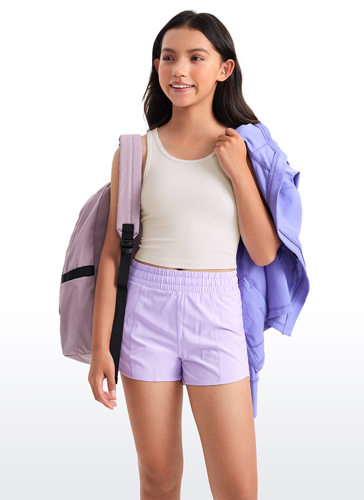 CRZ YOGA girl's Active Butterluxe Tight Fit Tank Tops Racerback True Navy