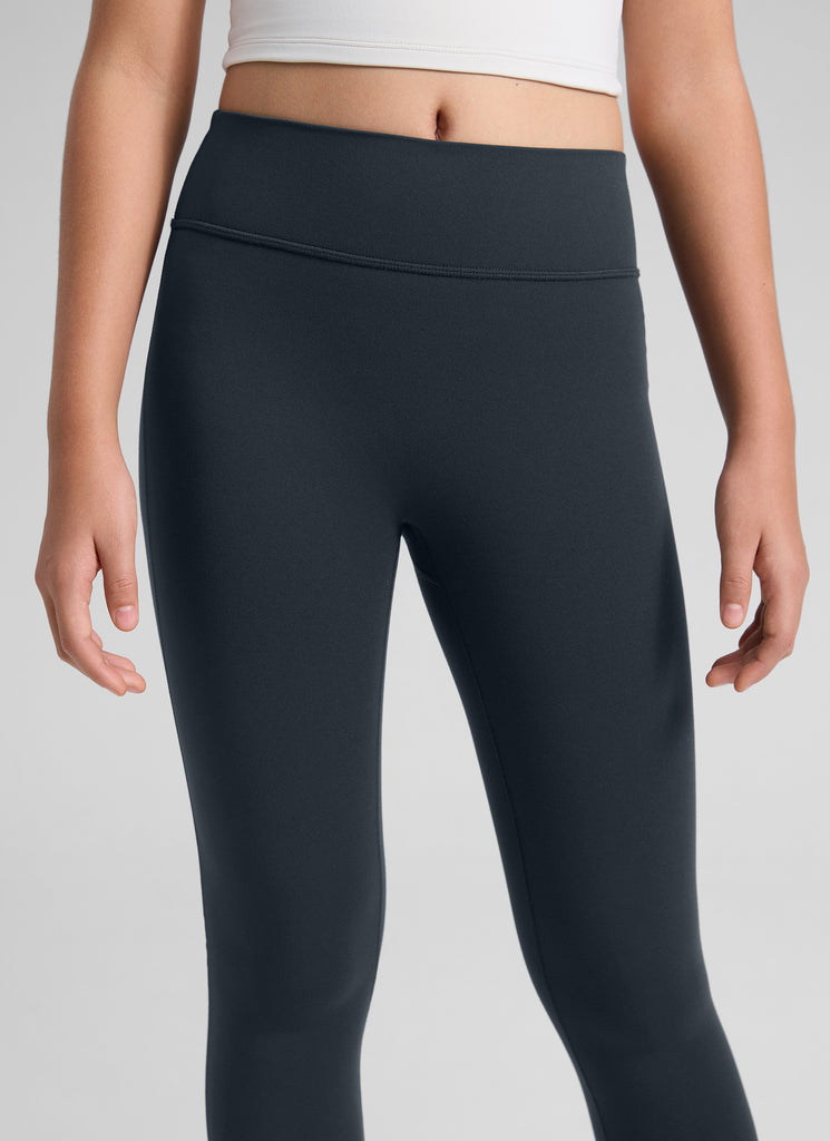 CRZ YOGA Girl's Butterlift Yoga Casual High Rise No Front Seam Legging True Navy