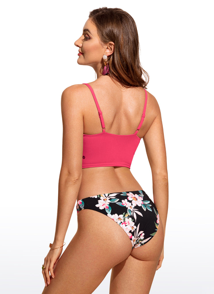 CRZ YOGA Women's Swimwear Tops Sunshine Bikini Top Adjustable Strap Insignia Blue