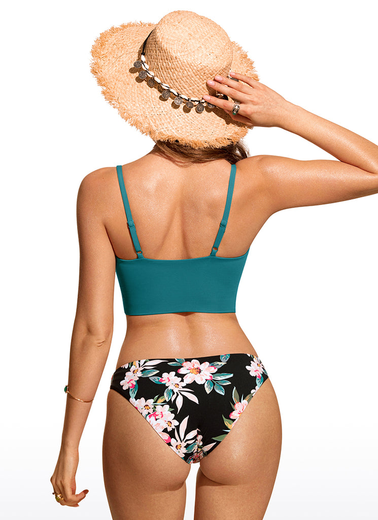 CRZ YOGA Women's Swimwear Tops Sunshine Bikini Top Adjustable Strap Coral