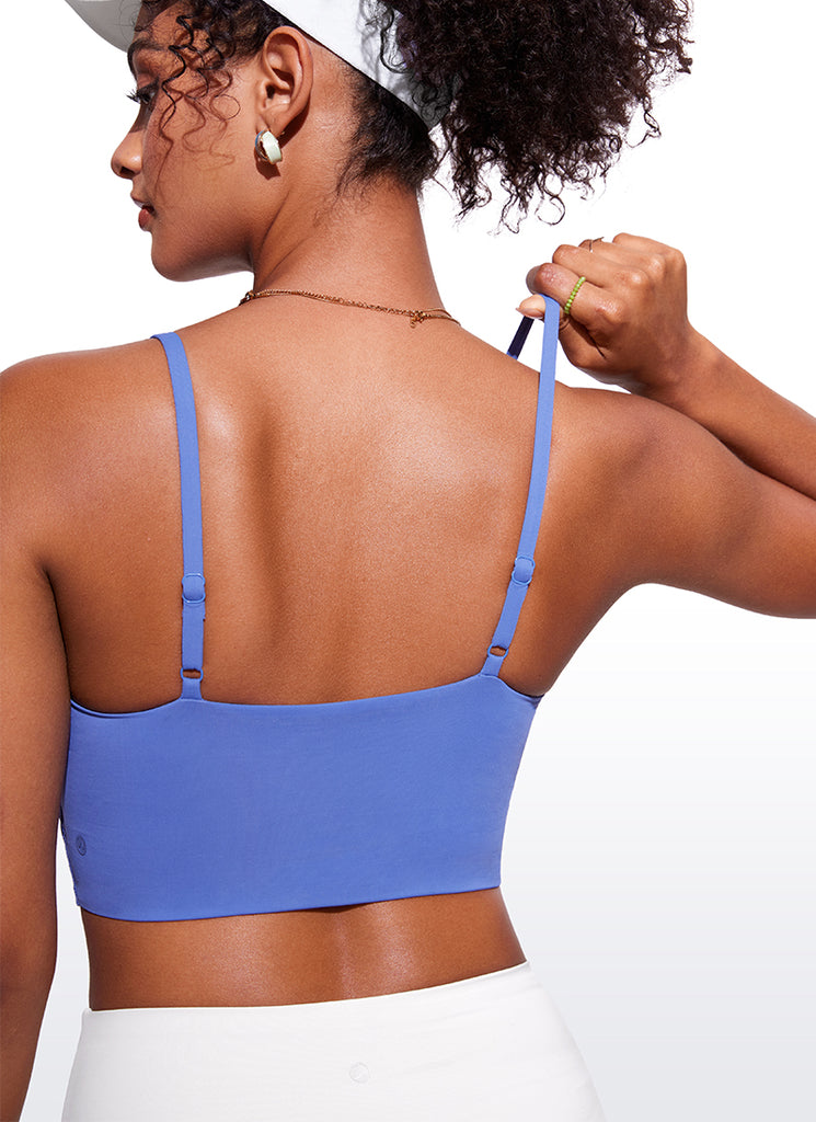 CRZ YOGA Women's Swimwear Tops Sunshine Bikini Top Adjustable Strap Hibiscus Purple