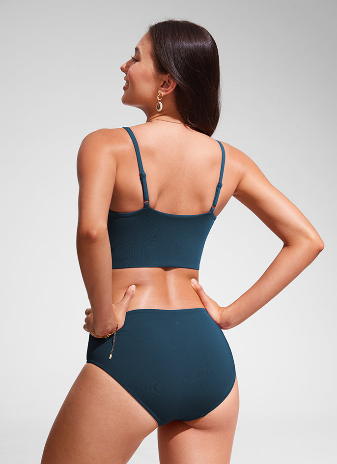 CRZ YOGA Women's Swimwear Tops Sunshine Bikini Top Adjustable Strap Fuchsia