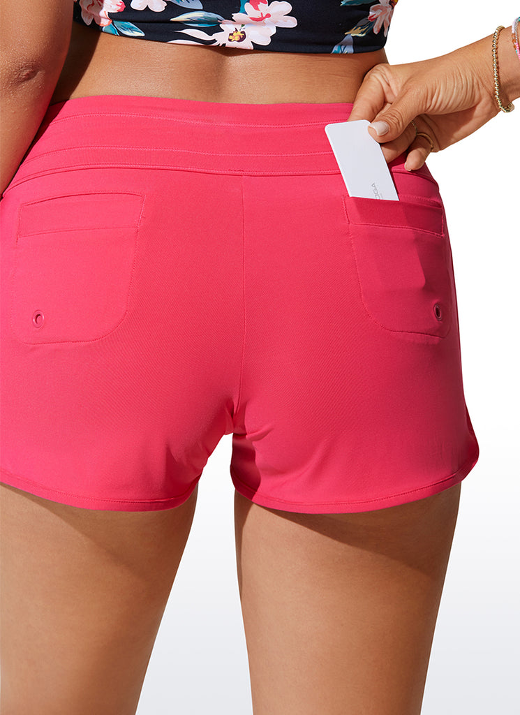 CRZ YOGA Women's Swimwear Bottoms Sunshine Bikini Bottoms 3'' Magenta