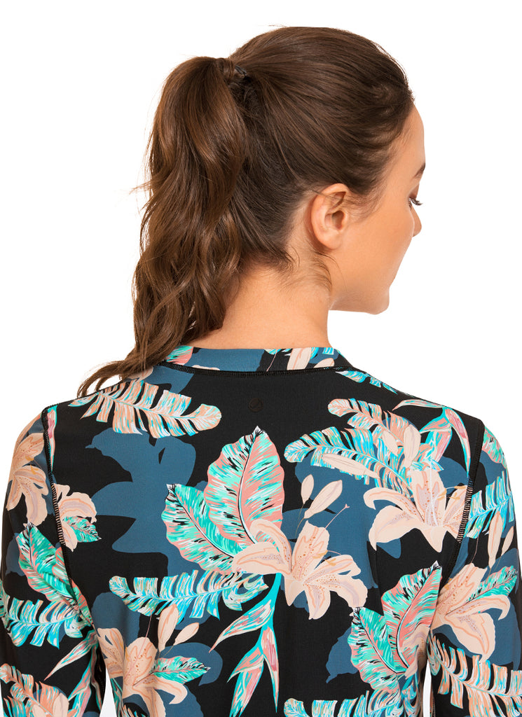 CRZ YOGA Women's Swimwear UPF 50+ Rash Guard Long Sleeve Blarney Green