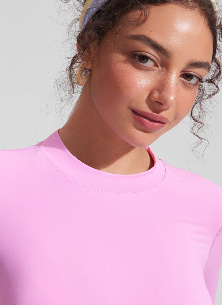 CRZ YOGA Women's Swimwear UPF 50+ Rash Guard Long Sleeve Honey Orange