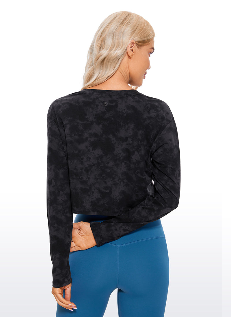 Pima Cotton Cropped Long Sleeve