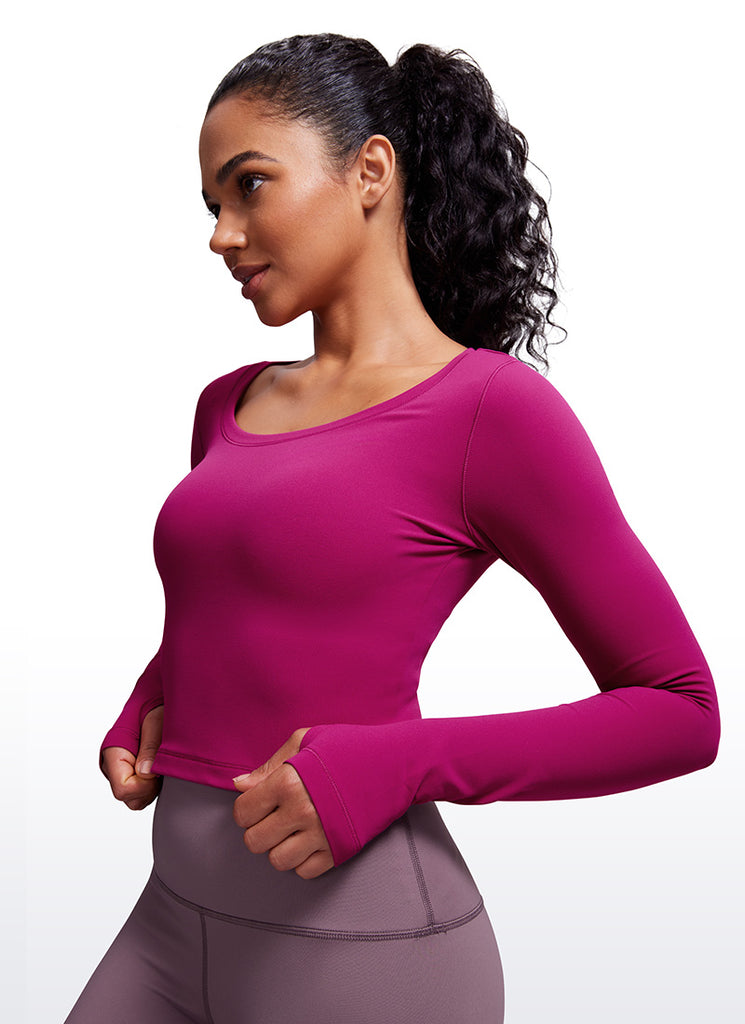 CRZ YOGA Leggings de yoga de manga larga Butterluxe para mujer Tan Milkshake