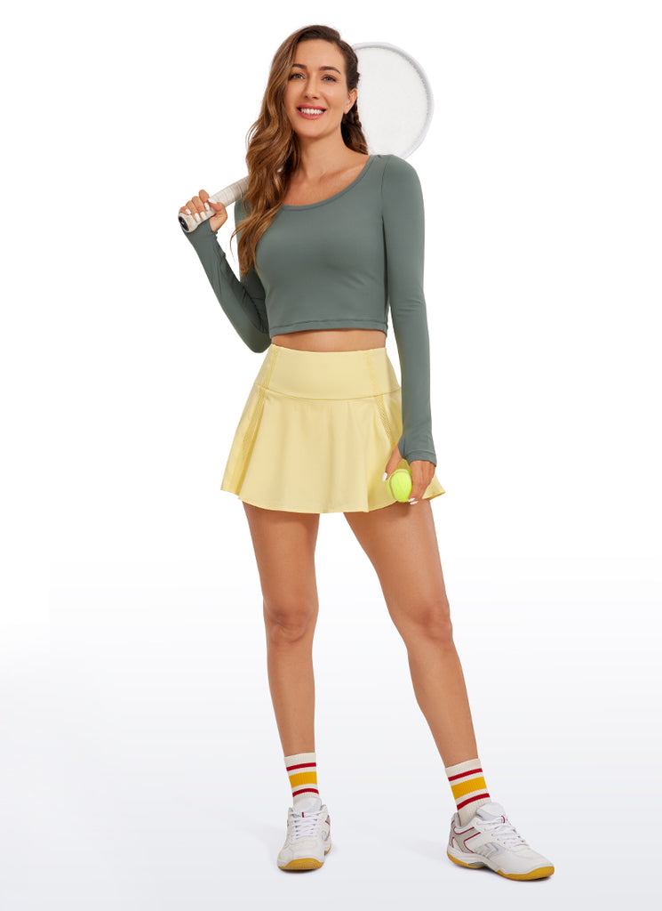 CRZ YOGA Leggings de yoga de manga larga Butterluxe para mujer Grey Sage