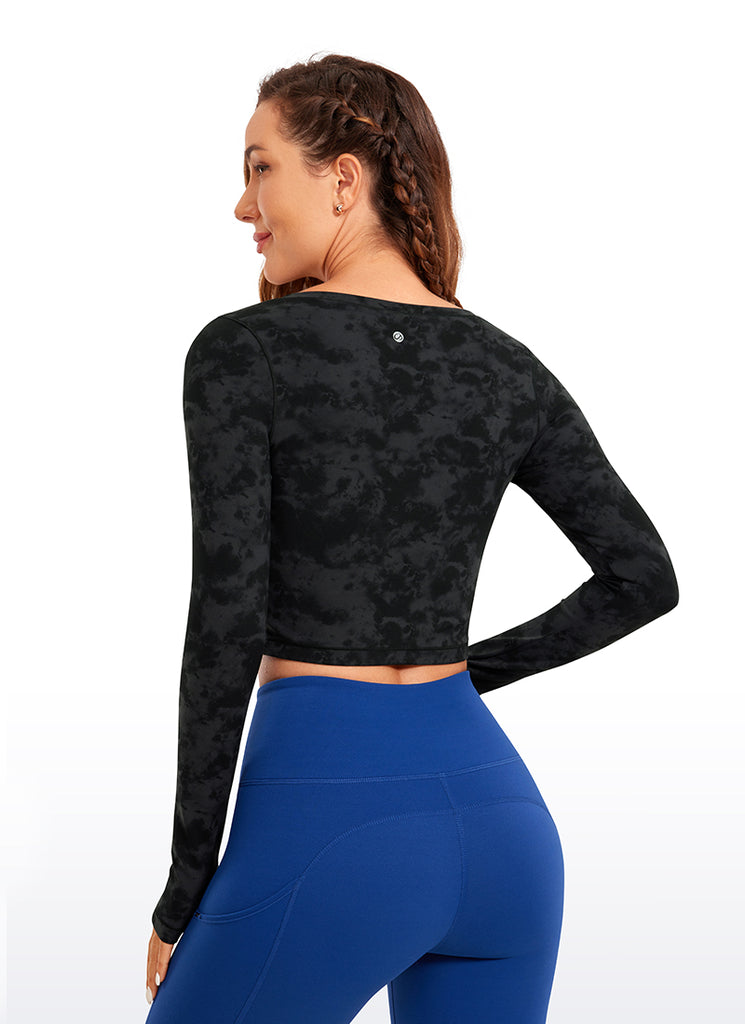 CRZ YOGA Leggings de yoga de manga larga Butterluxe para mujer Deep Purple