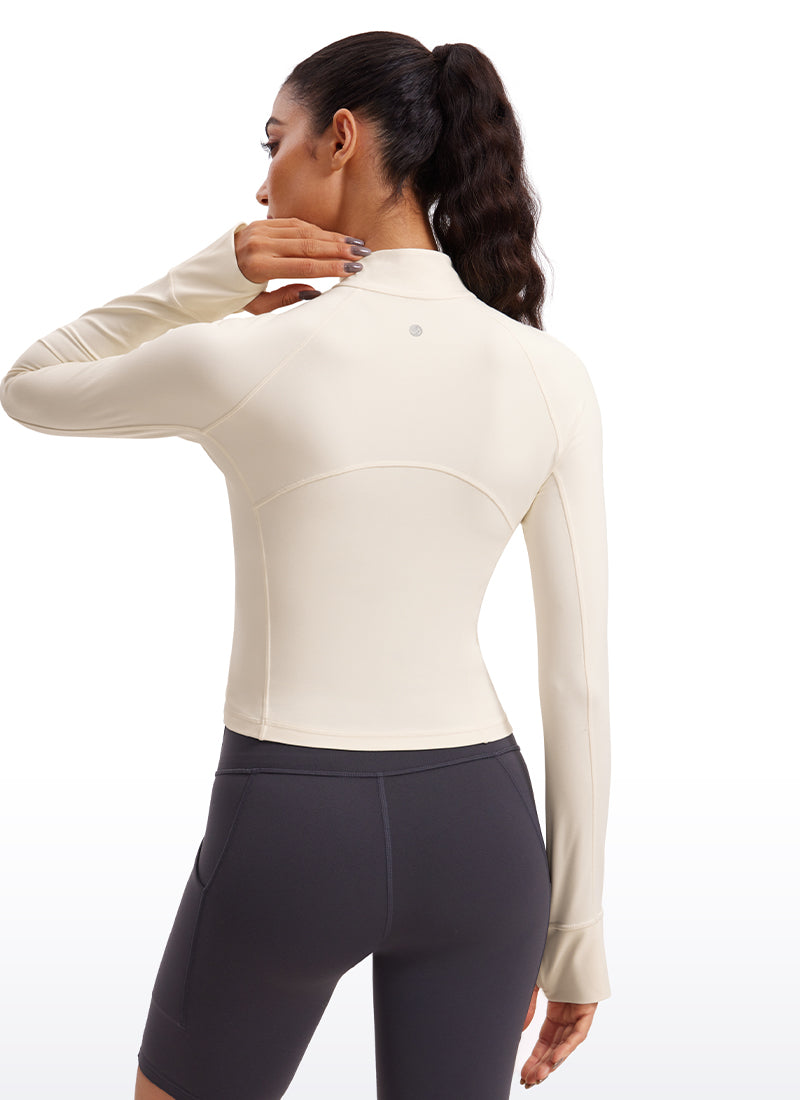 Butterluxe Half-Zip Long Sleeve Cropped