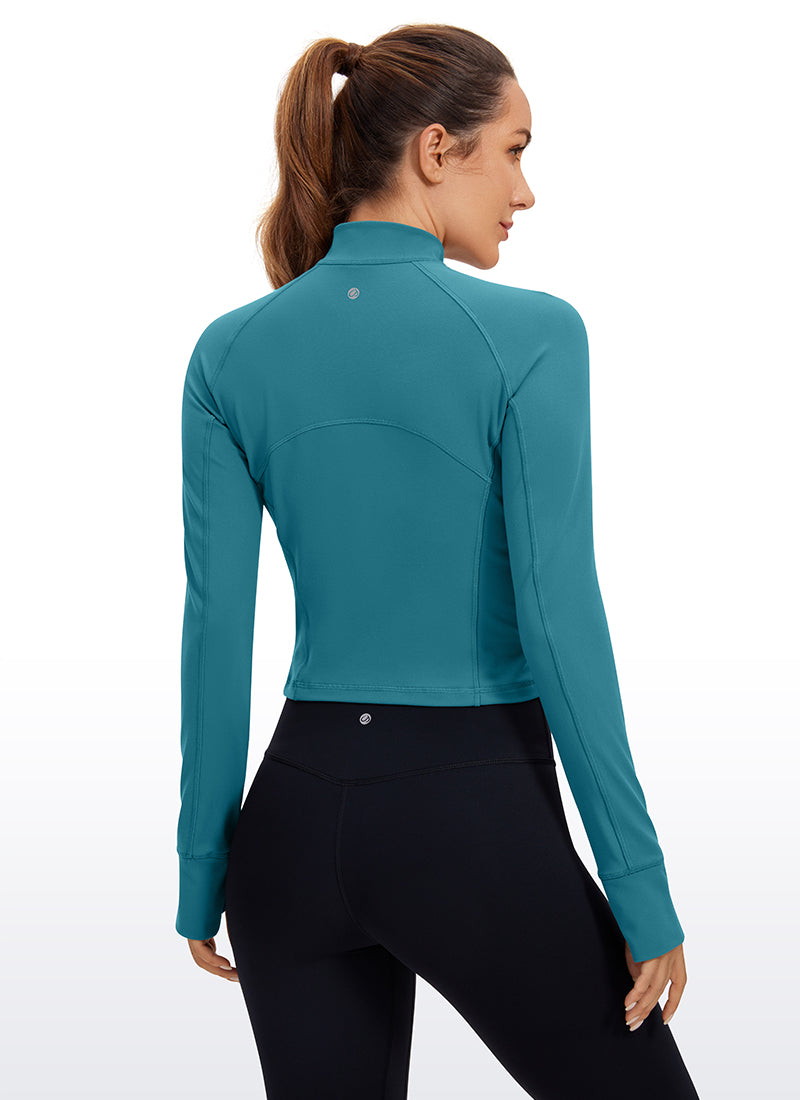 Butterluxe Half Zip Cropped Long Sleeve