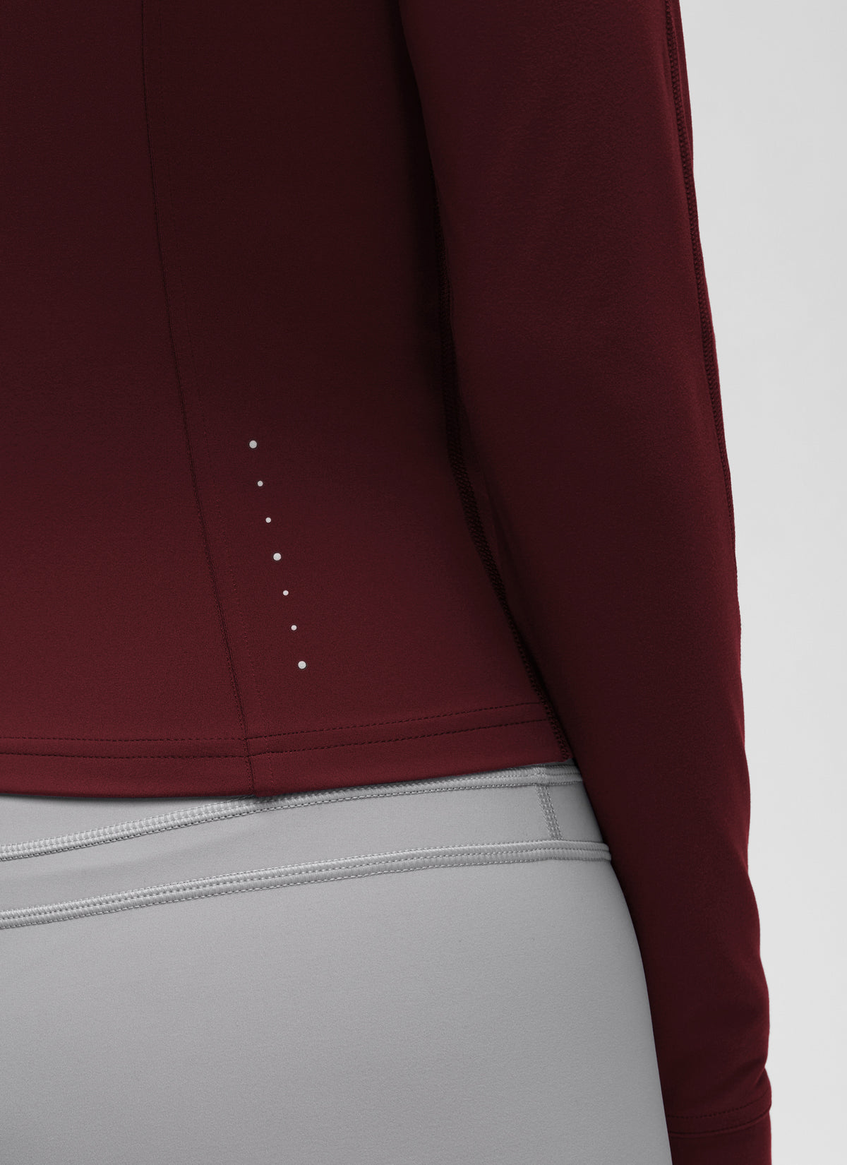 CRZ YOGA Women's Butterluxe Cropped Pocket Outerwear Full Zip Jackets Red Merlot @model_info:J