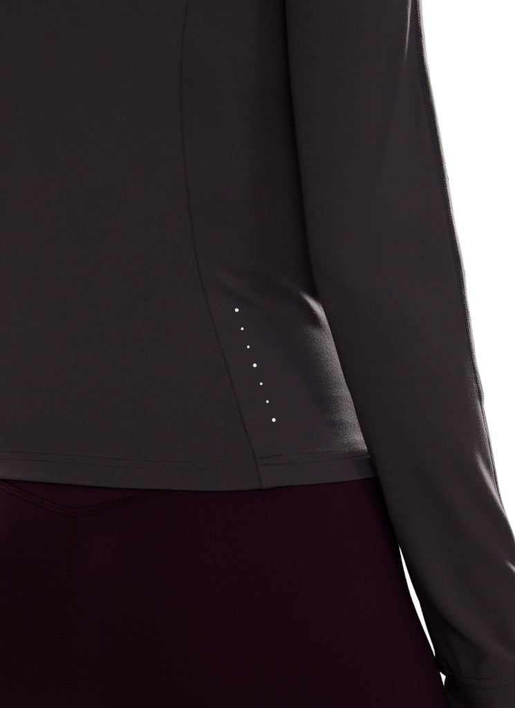 CRZ YOGA Women's Butterluxe Cropped Pocket Outerwear Full Zip Jackets Tornado