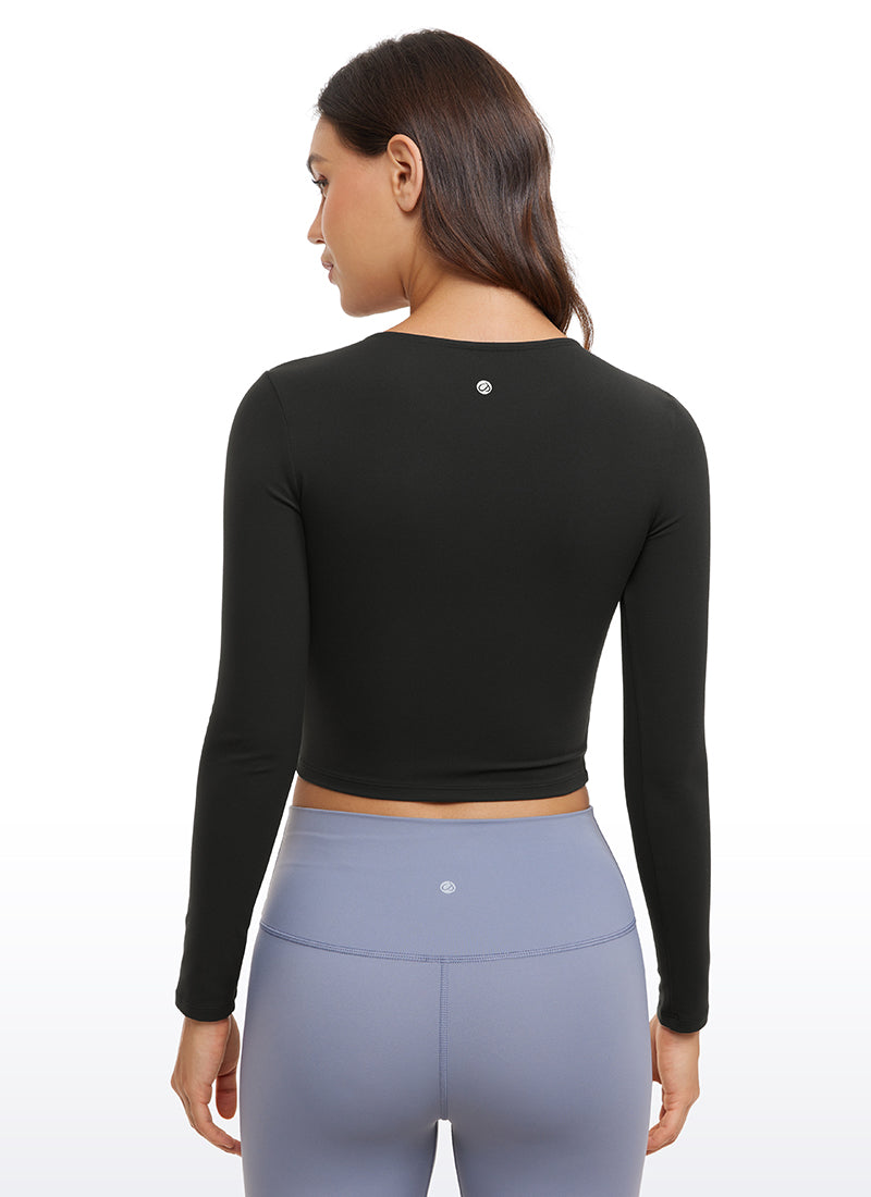 Butterluxe Cropped Front Seam Long Sleeve