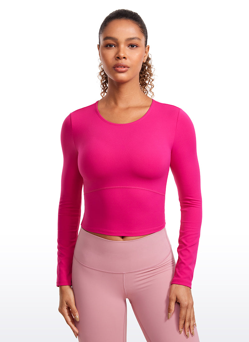 Butterluxe Cropped Front Seam Long Sleeve