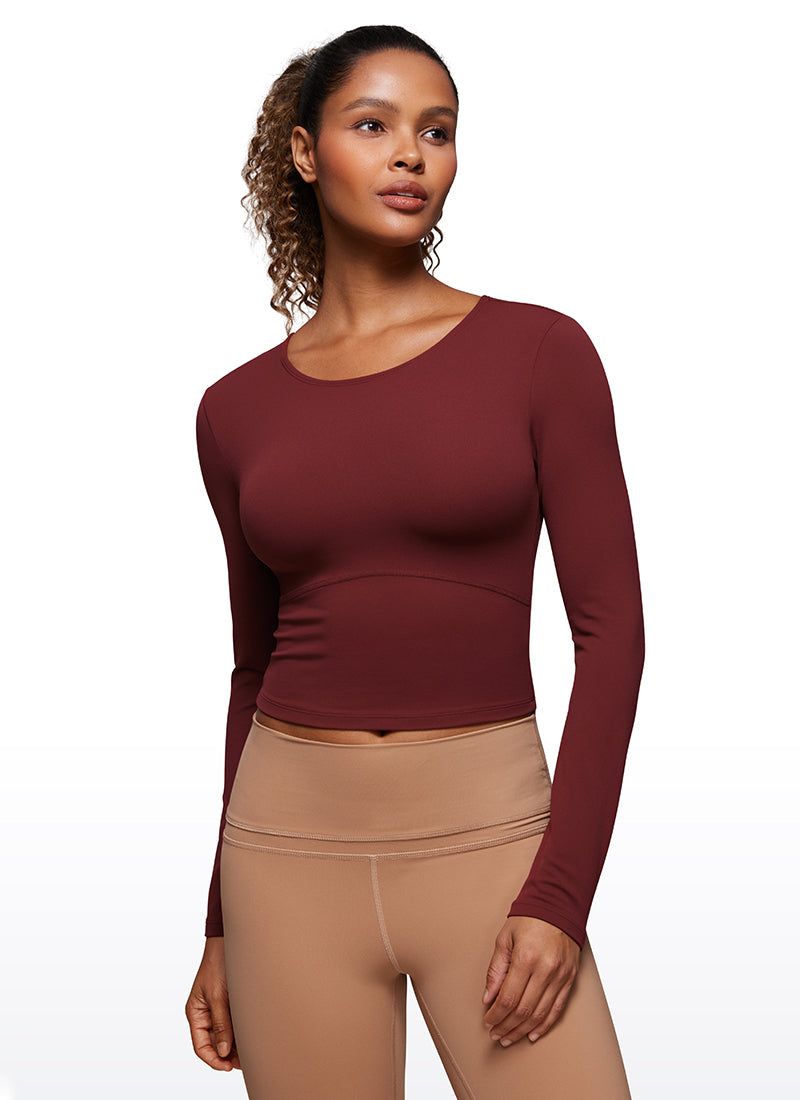 Butterluxe Front Seam Cropped Long Sleeve