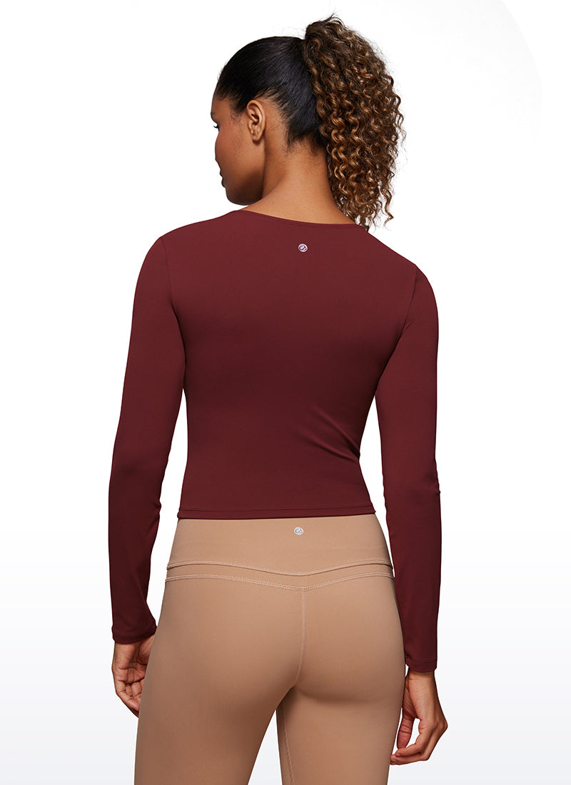 Butterluxe Cropped Front Seam Long Sleeve