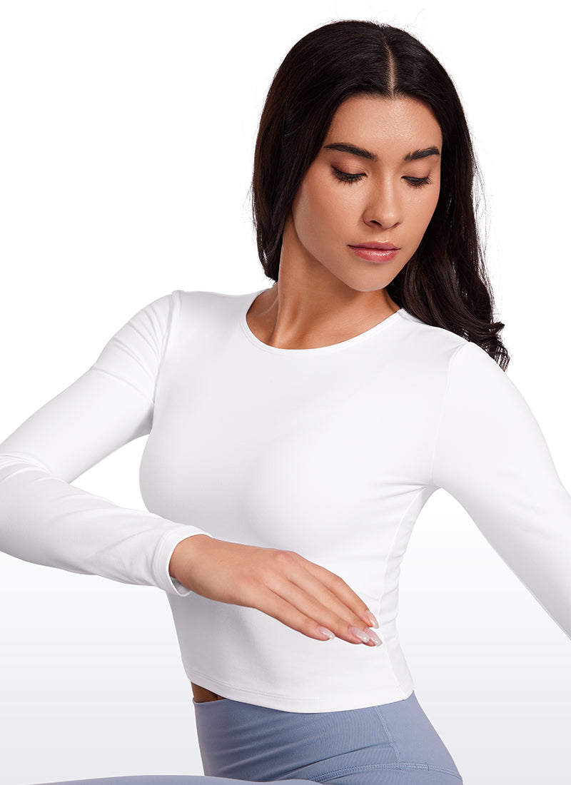 Butterluxe Cropped Front Seam Long Sleeve