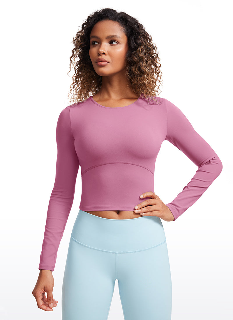 Butterluxe Front Seam Cropped Long Sleeve
