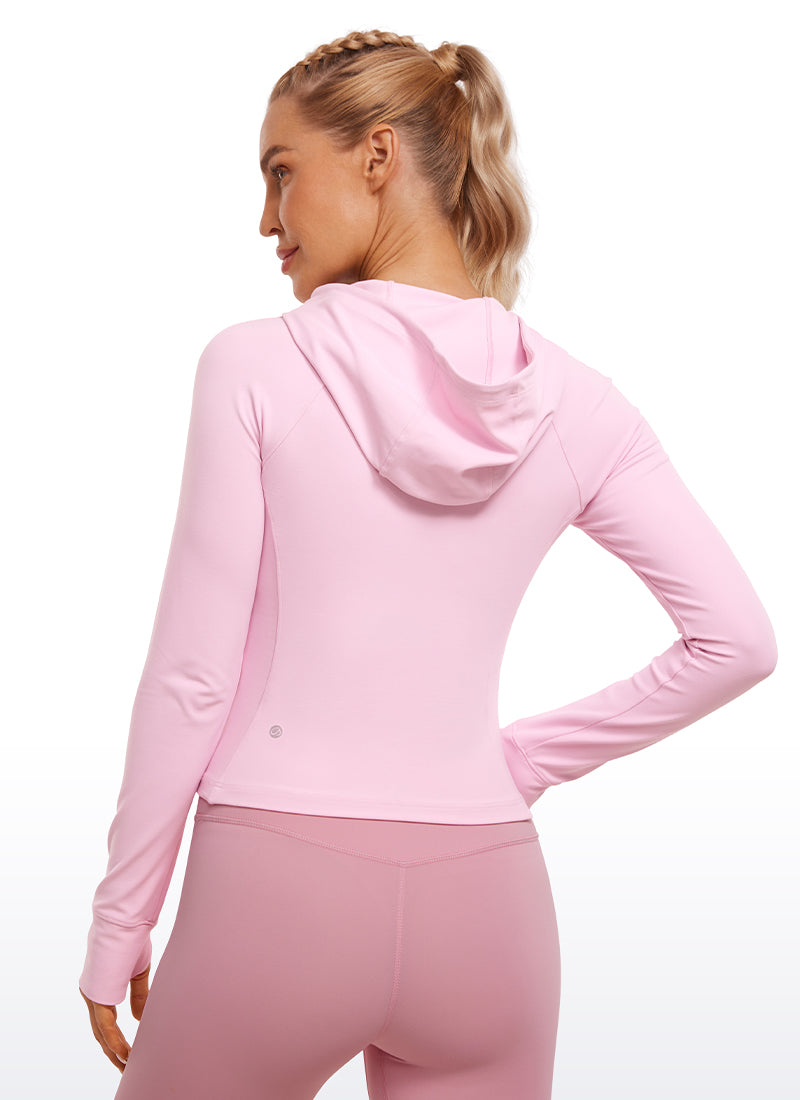 Butterluxe Full Zip Waist Length Jackets with Thumbholes