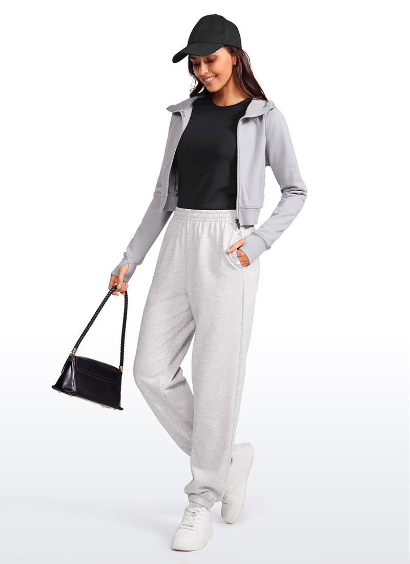 CRZ YOGA Women's Daily Casual Ribbed Crewneck Long Sleeves Slim Fit Sparkle Blue