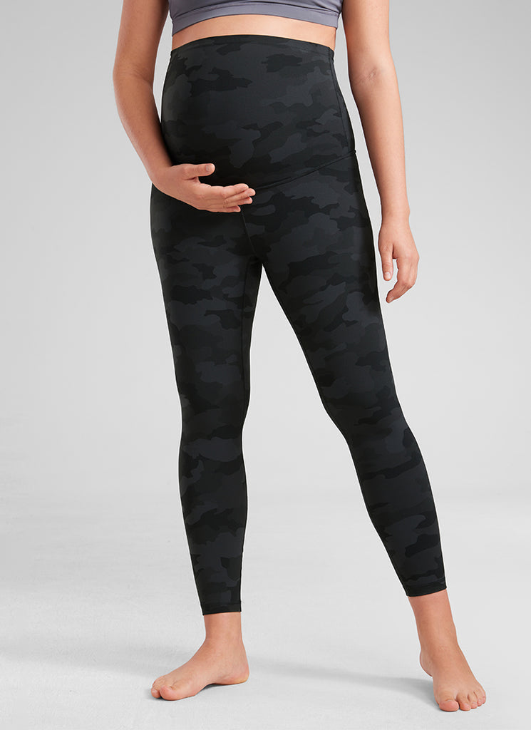 CRZ YOGA Women's Maternity Leggings Super High Rise Butterluxe 25'' Hot Fudge Brown