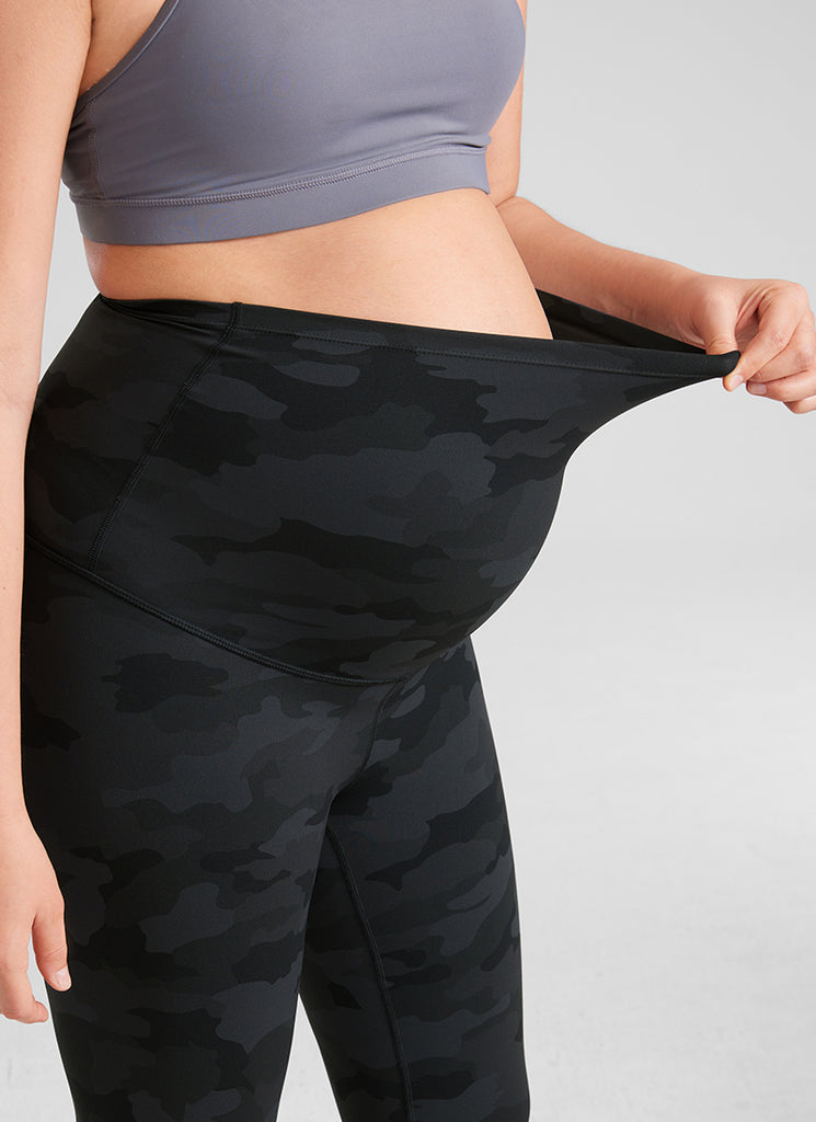 CRZ YOGA Women's Maternity Leggings Super High Rise Butterluxe 25'' Plum Magenta