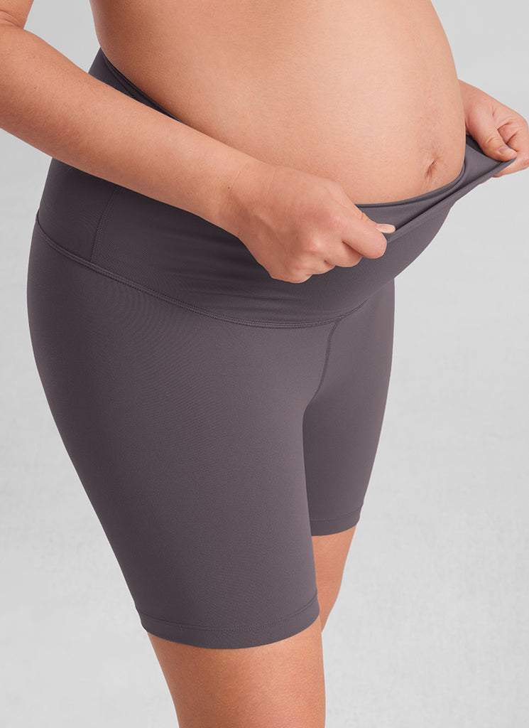 CRZ YOGA Women's Maternity Biker Shorts Super High Rise Butterluxe 6'' Tornado