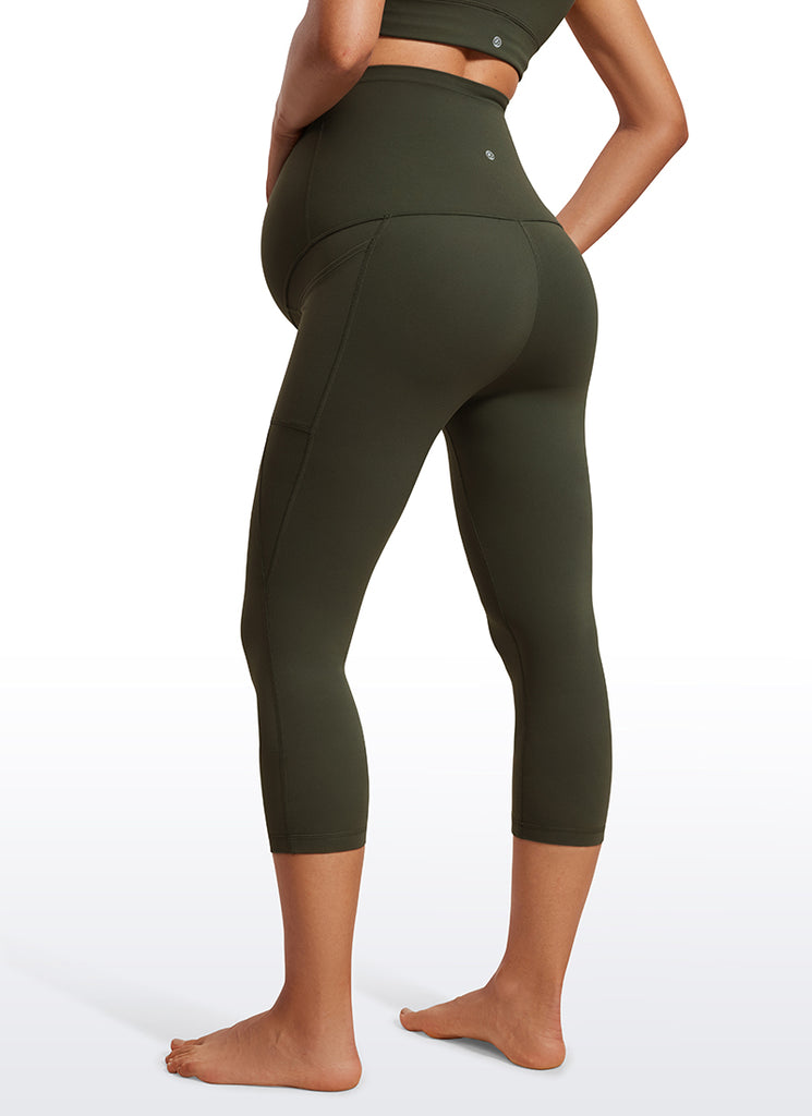 CRZ YOGA Womens Butterluxe Maternity Leggings with Pockets 21" True Navy