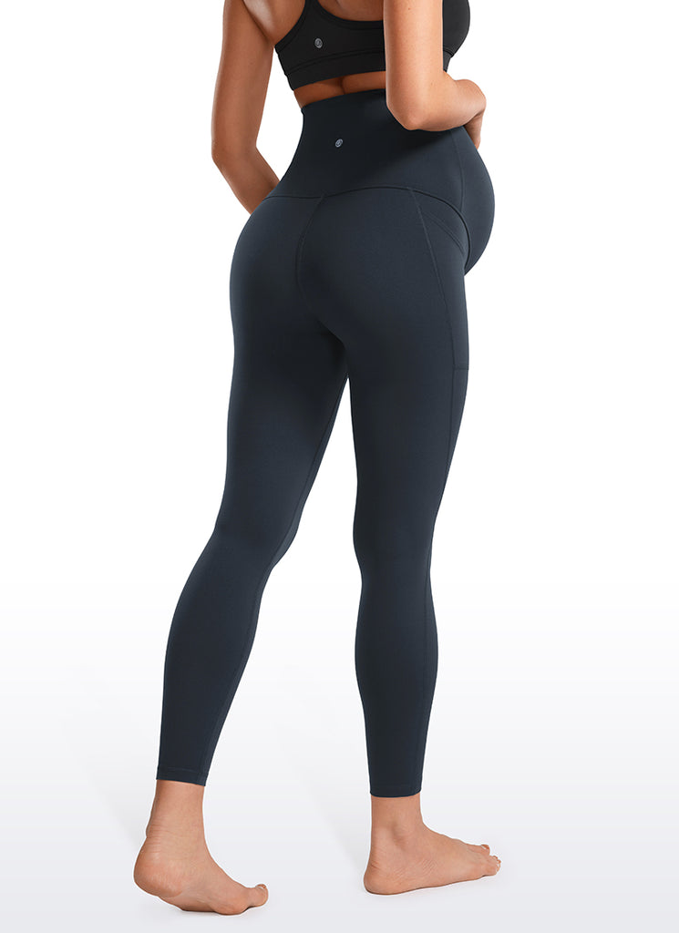 CRZ YOGA Womens Butterluxe Maternity Leggings with Pockets 25" Black