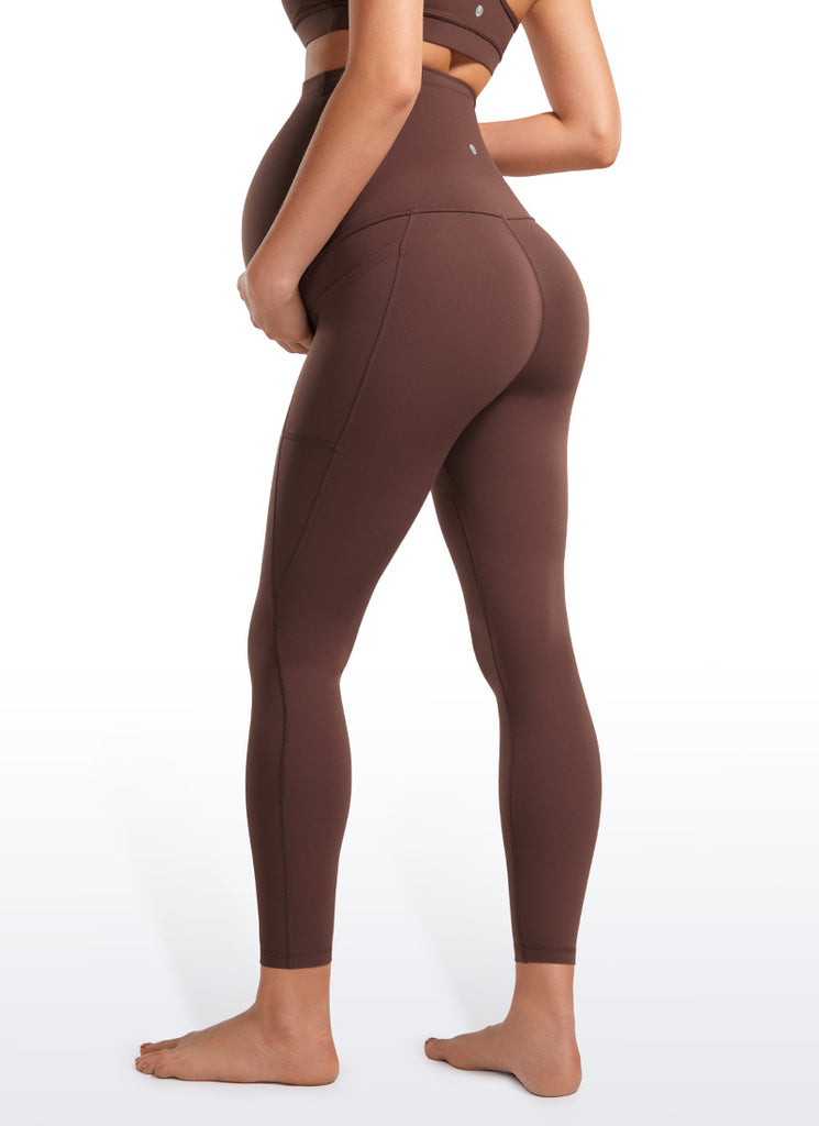 CRZ YOGA Womens Butterluxe Maternity Leggings with Pockets 25" Black