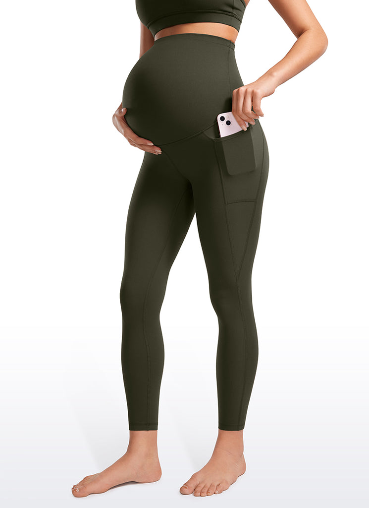 CRZ YOGA Womens Butterluxe Maternity Leggings with Pockets 25" True Navy