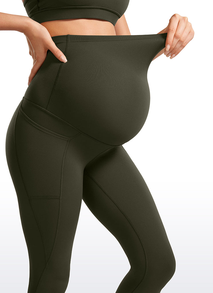 CRZ YOGA Womens Butterluxe Maternity Leggings with Pockets 25" True Navy