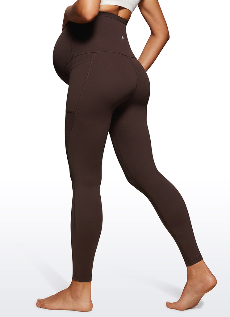 CRZ YOGA Womens Butterluxe Maternity Leggings with Pockets 28" Black