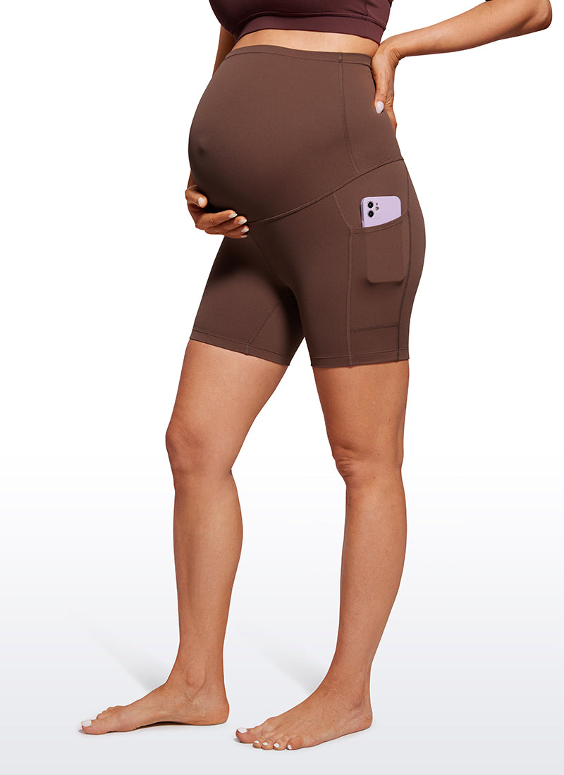 Butterluxe Maternity Pockets Shorts 5''- Super High Waist