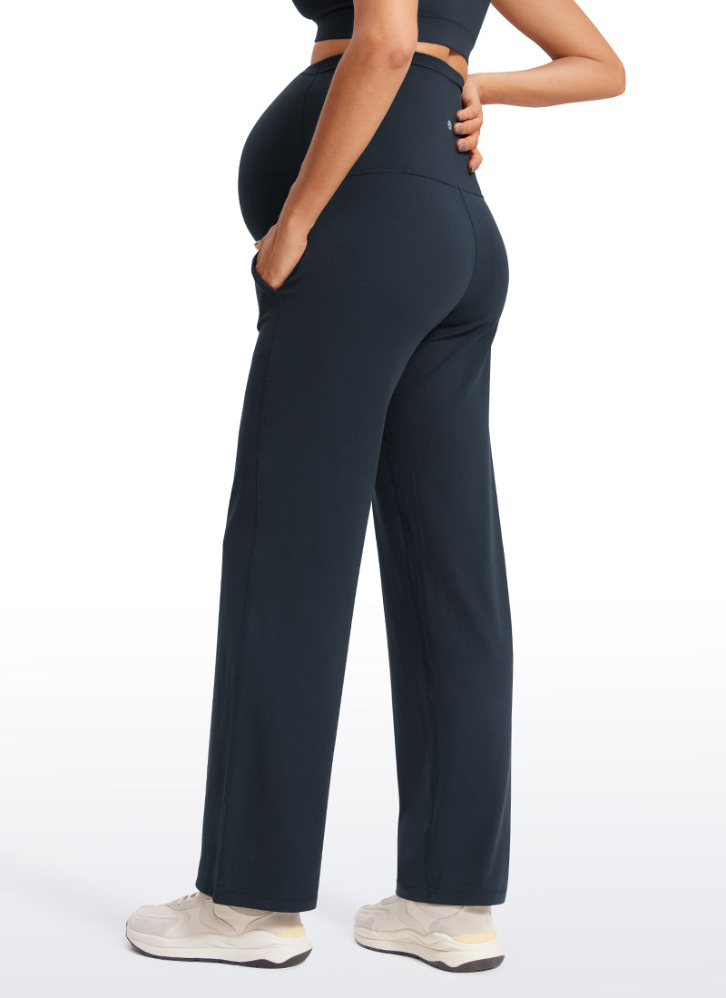 Butterluxe Maternity Wide Leg Pants with Pockets 31.5