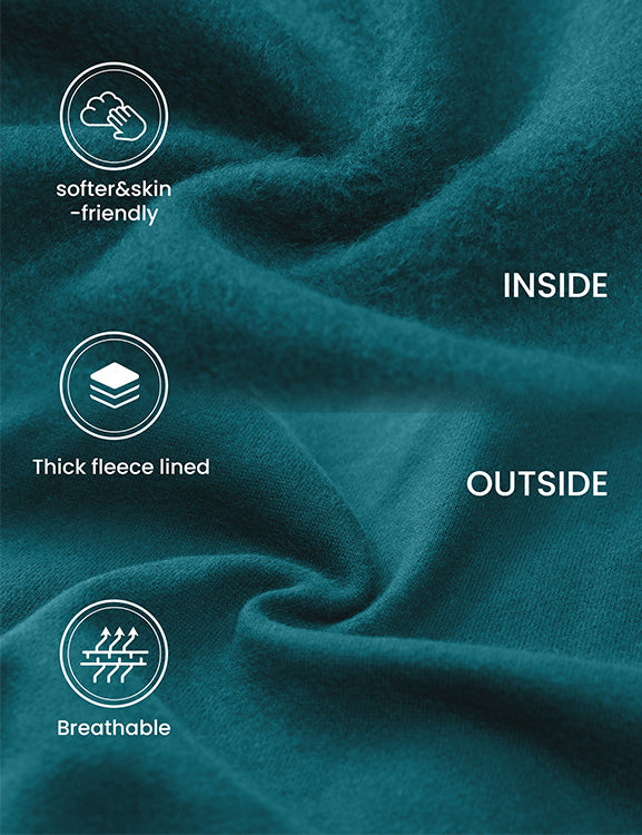 CRZ YOGA Womens Cotton Fleece Lined Straight Leg Lounge Sweatpants30'' Green Jade